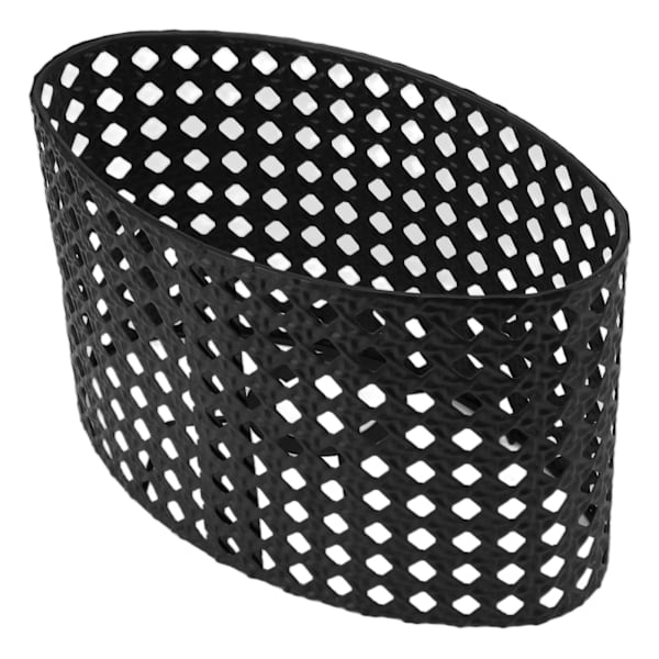 Järnhålig oval lampskärm i metallgravyr ihålig lampskärm kompatibel med E27 E14 kaliber lamphållare svart