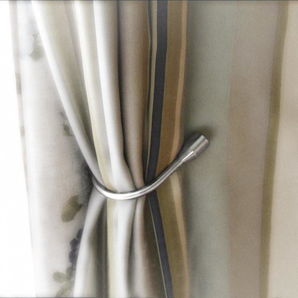 Curtain Tieback U Design Krog Metal Gardin Tiebacks 2 styks Gardin Tiebacks (sølv)