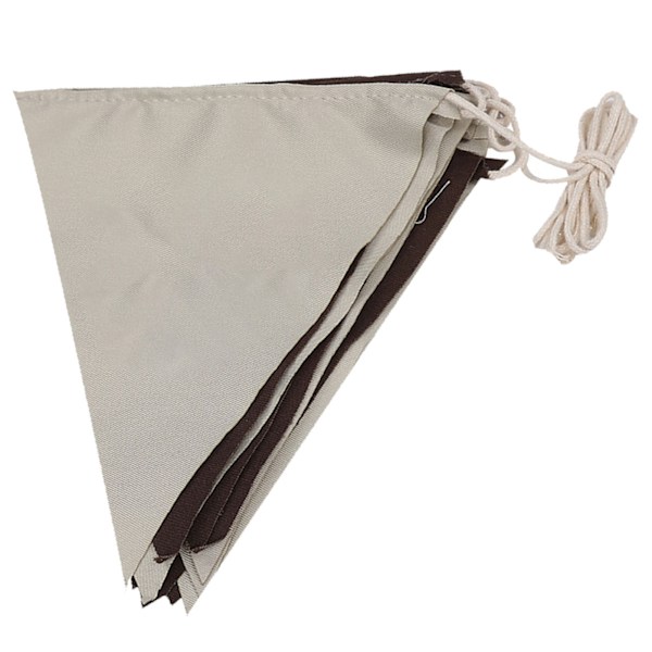 Utomhus Vimpelflaggor Banner Canvas Sträng Triangulära Flaggor för Festfirande Campingtält Butiker Dekorationer 4m 16st