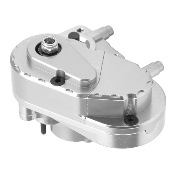RC-auton vaihteisto alumiiniseoksesta, sisäänrakennetuilla metallivaihteilla, RC-auton voimansiirtolaatikko Capra UTB 1/10:lle, hopea