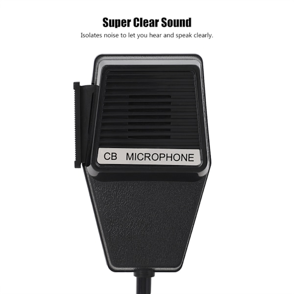 4-pin Aviation Stik Walkie Talkie Højttaler HiFi Lyd CB Radio Højttaler med 360° Bagklips