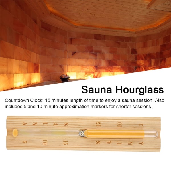 15-minutters sandtimer til sauna og timing