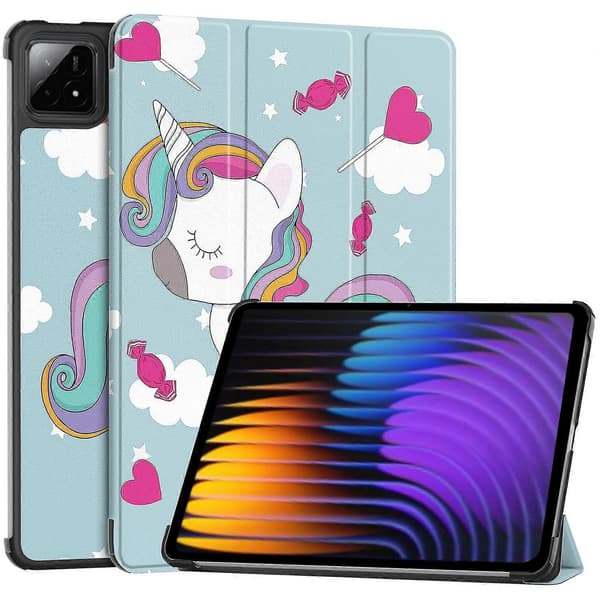 Etui til Xiaomi Pad 7 Pro/Pad 7 Mønstertrykt Læderstativ Tablet Cover - Hest