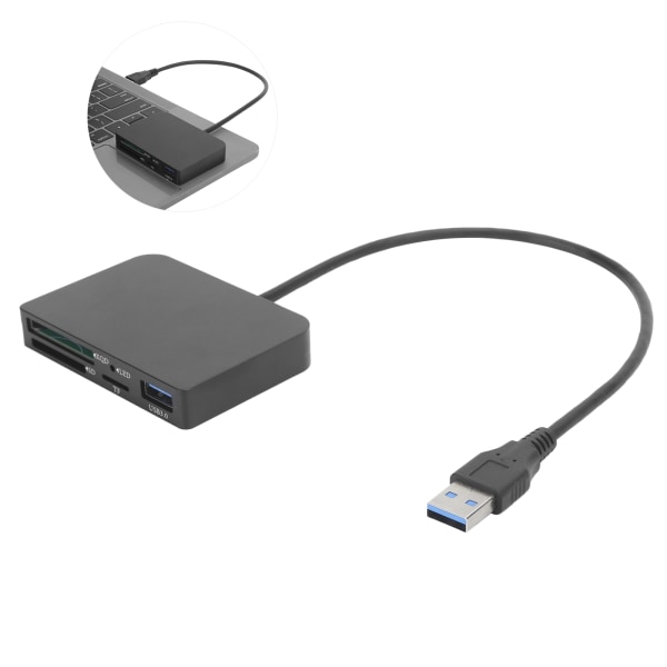 Minnekortadapter Multifunksjonsleser USB-datamaskintilbehør for Windows OS X LINUX