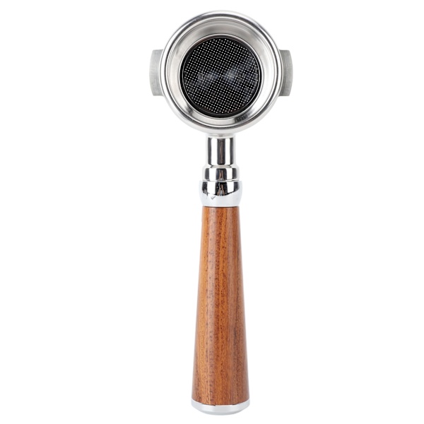 58mm pohjaton portafilter puukahvalla sopii Expobar E61:lle Flair 58:lle Sanremolle Faema Tracwoodille