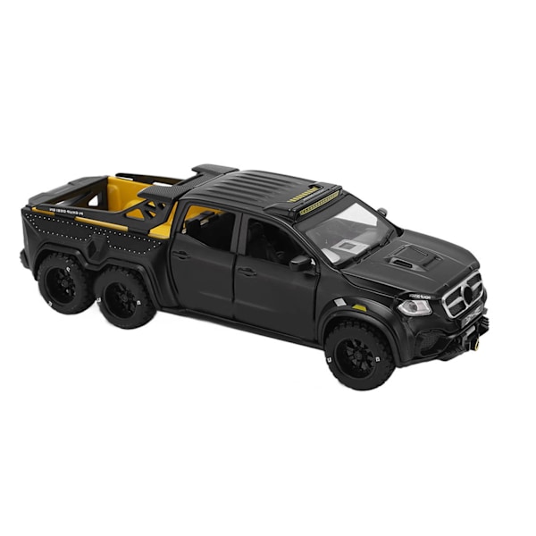 1/28 Off Road -mallin metallivalettu diecast-leluauto äänellä ja valolla lapsille pojille tytöille musta