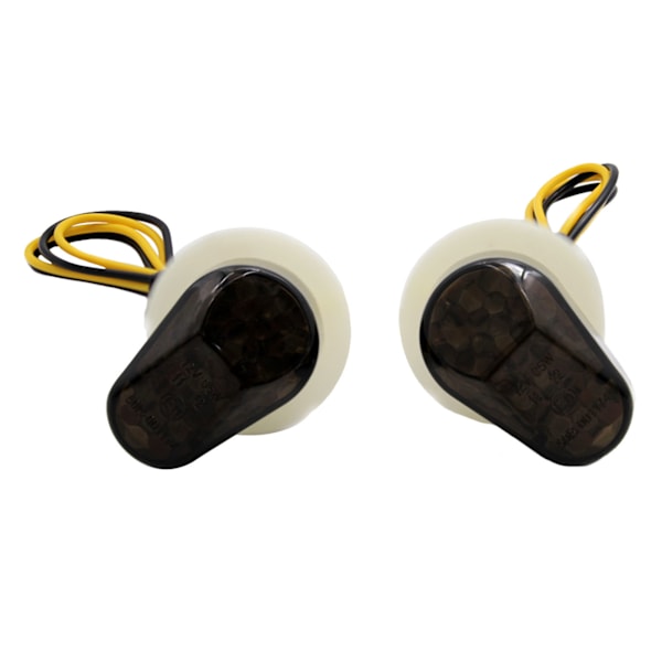 2 stk Motorsykkel Blinklys Klar Linse Lyssterk LED Blinklys for Motorsykkel