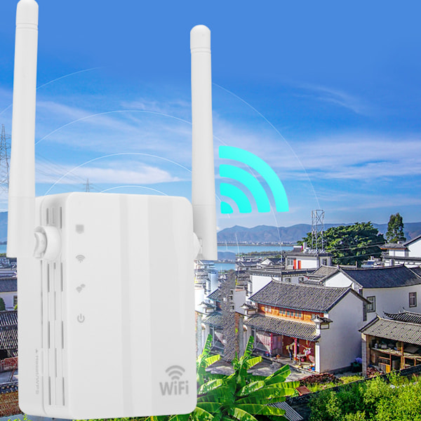 300Mbps Dual Antenn Hem WiFi Extender Repeater Trådlös Nätverkssignal Förstärkare (EU)