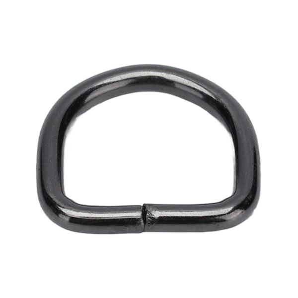 50 stk D-ringe Premium jern Robust Holdbar Fadeless Udsøgt bred anvendelse Metal D-ringe til taske Tøj tegnebog Grå 2x11x11mm