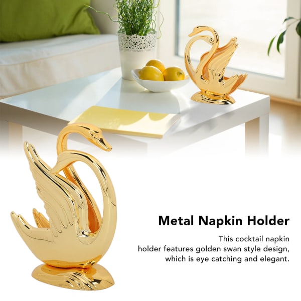 Golden Swan Design -lautasliinapidike - tyylikäs ruosteenkestävä metalliseos baareihin ja hotelleihin