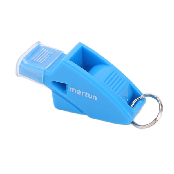 Whistle Plastic Crisp Sound Utomhus Whistle Basketball med snodd och Finger Clip Light Blue