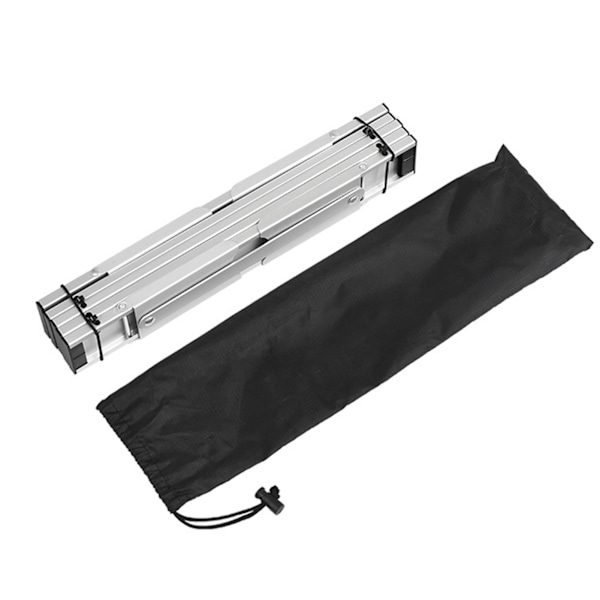 Litet hopfällbart bord för utomhusbruk i aluminiumlegering, bärbar hopfällbar campingbord för strandpicknick, silver