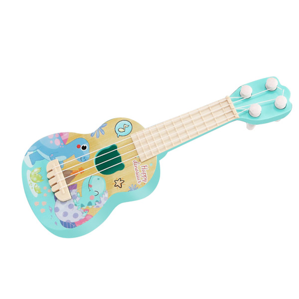 Toddler Ukulele Gitarr Leksak Tecknad Mini 4 Strings Barn Barn Utbildning Lärande Musikinstrument Dinosauriemönster