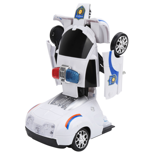 2 i 1 barn elektrisk RC racerbil transformerende kjøretøy robotmodell leketøy med lys