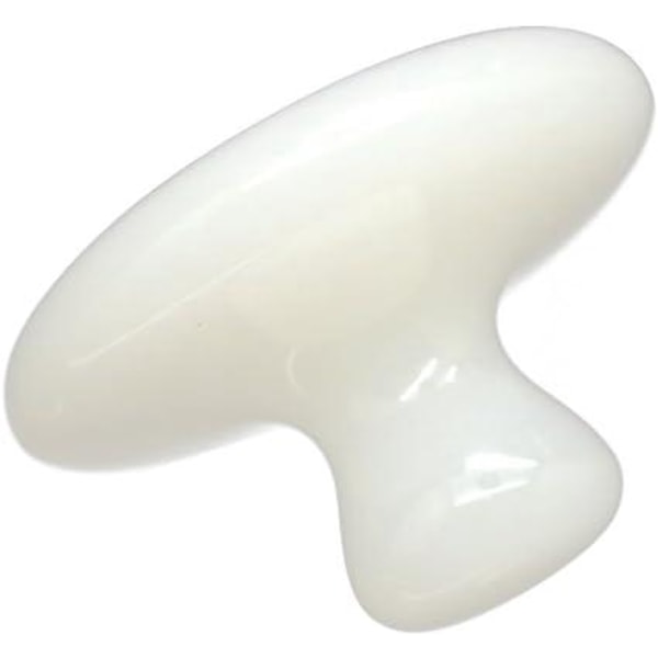 (Valkoinen) Gua Sha Crystal Stone Quartz Mushroom Face -vartalohierontatyökalu