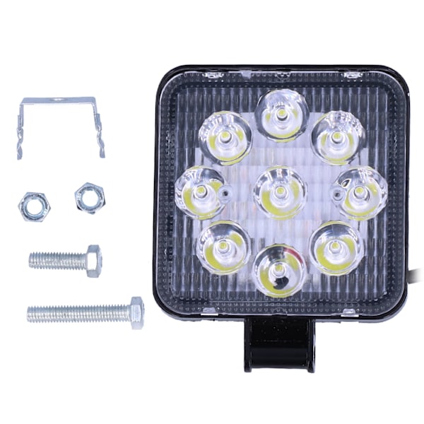 Bil Arbejdslampe 9LEDs Spotlight 27W Kvadratisk IP67 Aluminium Legering PC til Bil Motorcykel OffRoad Universal