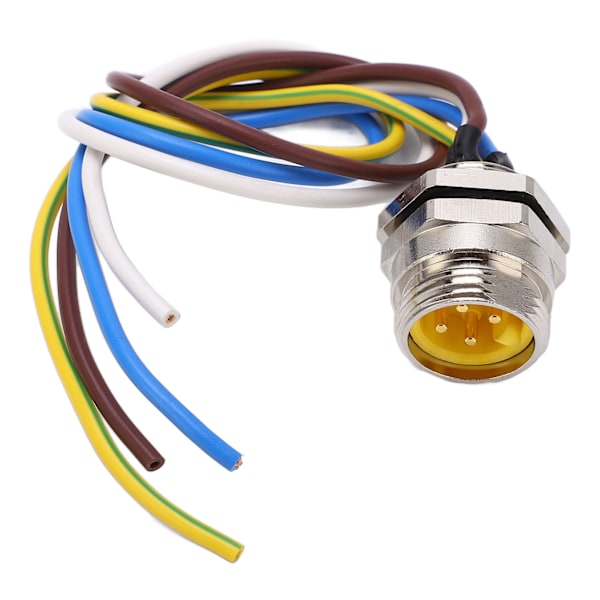 7/8 4-polig Han-kontakt, hane, 300V 9A, strömförsörjning, elektrisk terminal, kabelanslutning med 16AWG 30 cm kabel