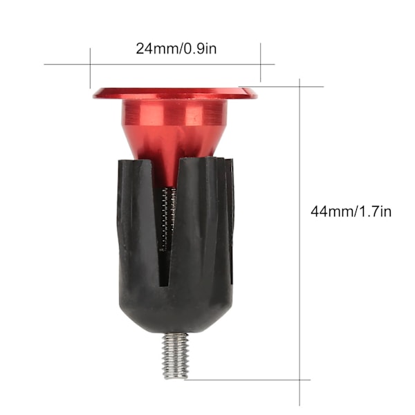 1 par aluminiumlegering sykkel Sykkelstyre Håndtak Stang End Plug Cap Deler (rød)