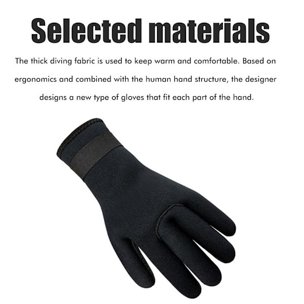 1 pari 3 mm neopreenikäsineitä unisex liukastumattomat lämpimät sukelluskädet Stickikestävät kestävät käsineet sukellukseen Snorklaukseen Spearfishing