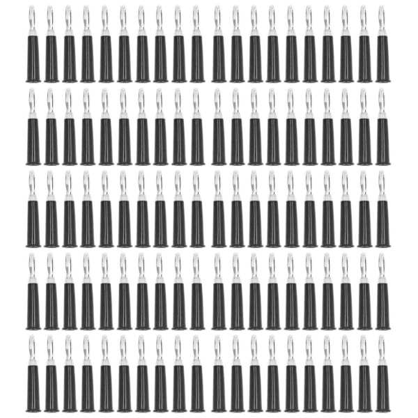 100st horn Bananplugg Mässing Zinklegering ABS Svetsad Bananplugg Anslutning för lastbilsbatterier 4mm Svart