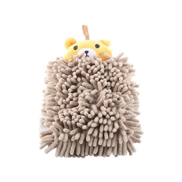 Barn Handduk Vattenabsorberande Mjuk Mikrofiber Hängande Loop Cartoon Handduk för Badrum Kök Toalett Björnen