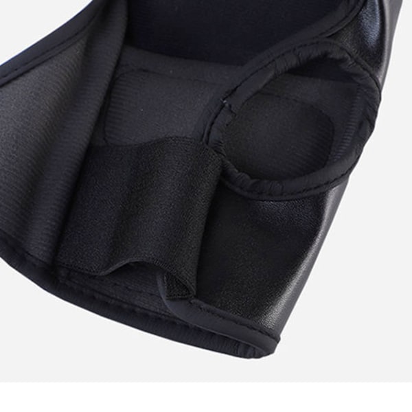 Kampsport Handsker Sort Tigerklo Design Tykkere Læder Latexforing Halvfinger Boksehandsker til Træning