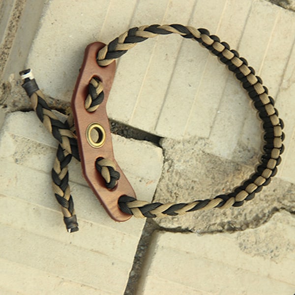 Bågskytte Bow Wrist Sling Justerbar flätad sladd rep Jakt för Compound Bow
