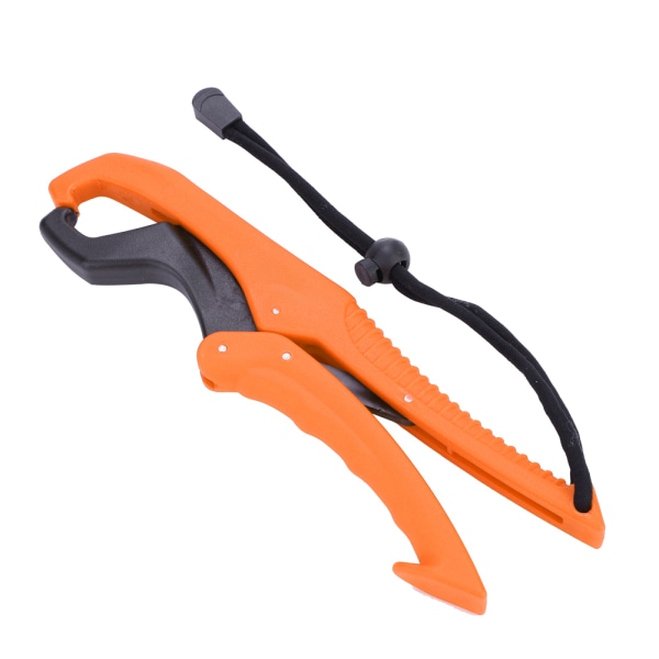 Fiskegriperredskapsverktøy ABS Grip Takleholder Fiskeklemme med justerbart tau (oransje, S)