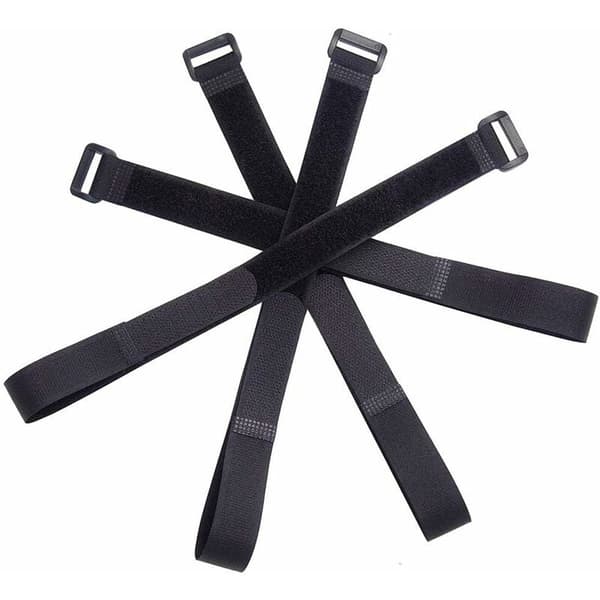 30 stk. 40 cm Sorte Kabelbindere, Genanvendelige Kabelbindere, Kabelstrips, Velcrobånd til Kabelstyring