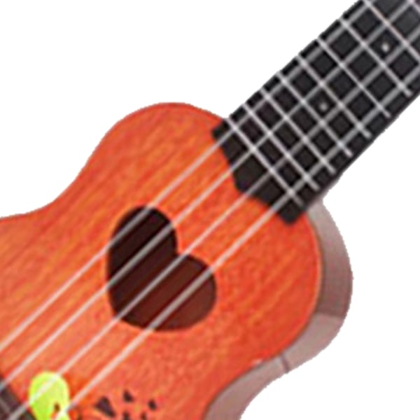 Simulering Ukulele 4-strengs Justerbar Ukulele Børnemusikinstrumentlegetøj til tidlig uddannelse 35 cm Orange