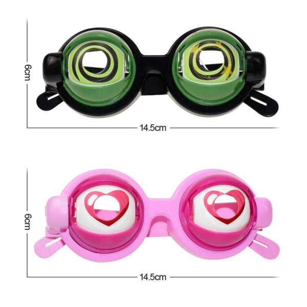 (Rose Yellow) Crazy Eyes - Roliga glasögon,Kreativa festglasögon,Kreativa barnglasögon