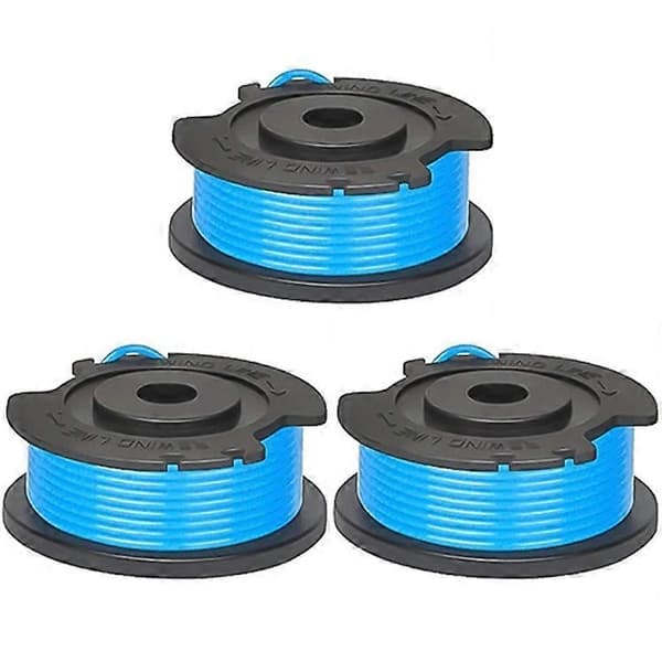 3-pack Replacement Spools with Nylon Line for Greenworks Lawn Mowers, Replacement Line Spools, 29252/29092