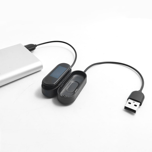 2 STK M4 Plastik Sort 4 Generations Armbånd Opladerkabel Opladningsdock til Xiaomi