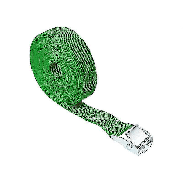 Auton kiristysköysi - Vahva räikkähihna auton matkatavaralaukulle - 2,5 m x 25 mm vihreä