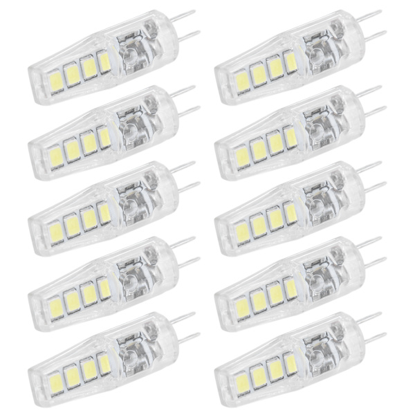 10 kpl G4 8LED-valoa 2835 lamppusirua 2W 360 asteen PC-lamppu kotiin toimistoon 220V lämmin valo