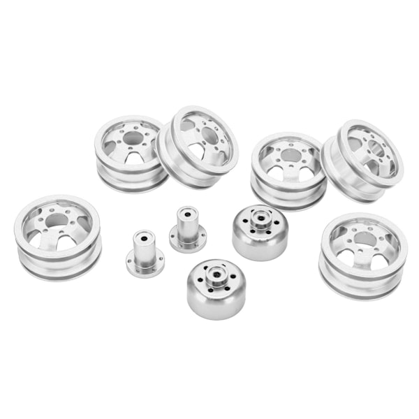 RC-hjulnav Aluminiumlegering Hög noggrannhet slitstyrka RC-bilhjulsnav för WPL C14 24 34 44 B14 24 16 36Silver