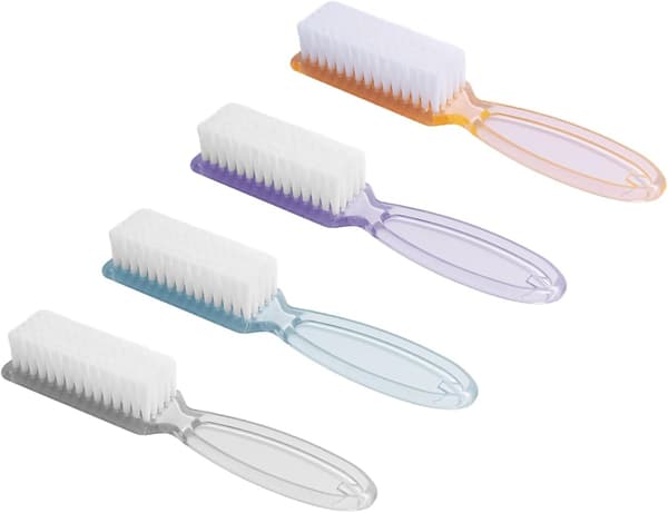 4 Pieces Nail Brushes with Handle Toenails Fingertips Cleaning Brushes for Home & Salon Use