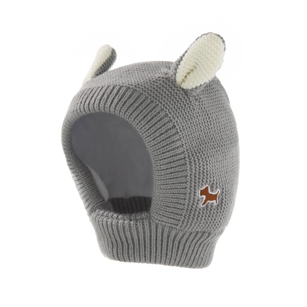 Lasten pusero neulottu hattu baby yksivärinen paksunnettu neulottu cap (harmaa)