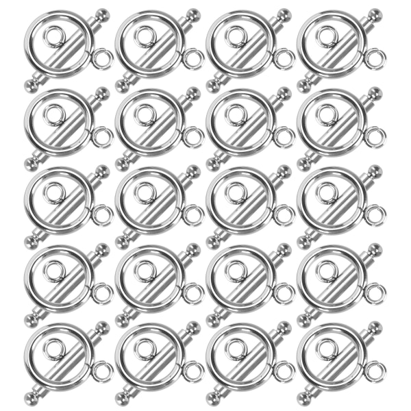 20 sett armbånd vippespenner rustfritt stål OT-spenne halskjede DIY smykker å lage rekvisita