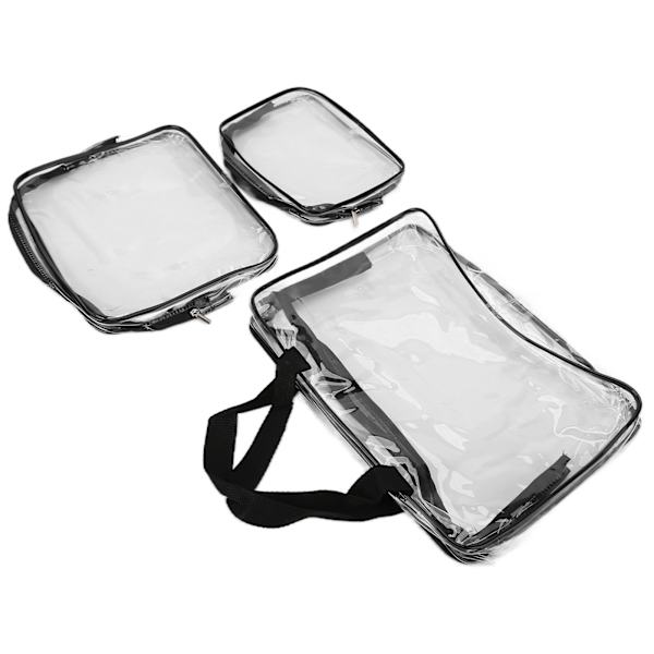 3 st tvättväska PVC transparent kosmetisk väska miljöskydd reseförvaringsväska
