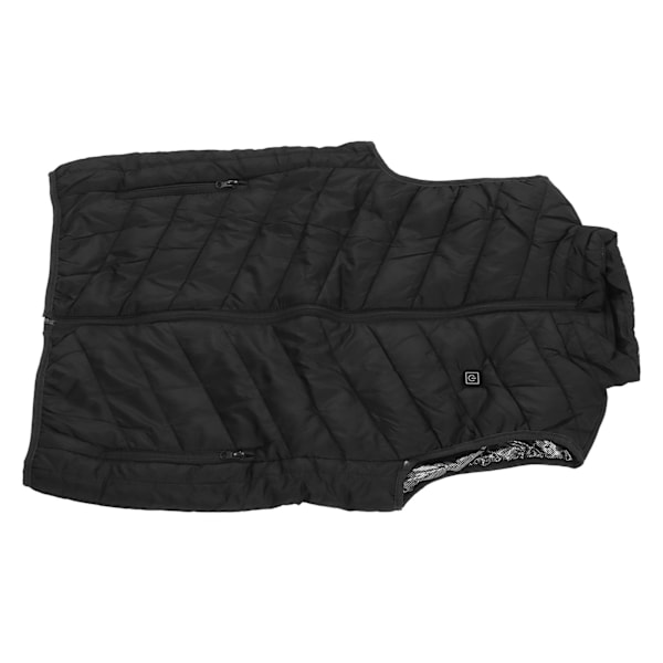 Uppvärmd väst för män och kvinnor med 4 zoner, USB-uppvärmd jacka, värmeväst, termiska kläder för vinter, svart, 3XL