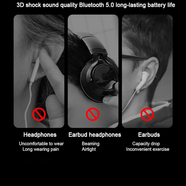 Trådlösa benledningshörlurar Open Ear Bluetooth Sports Headset BL09 för träning löpning cykling vandring