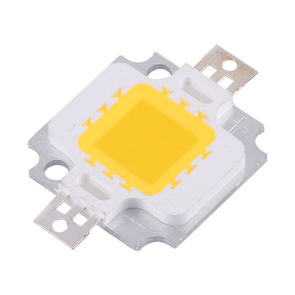 10 stk. 10W LED SMD Chip COB DC 9-10V til lampe, projektørpære, udskiftning, varm hvid