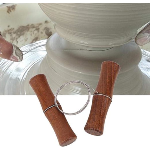 59CM rustfrit stål lerskæretråd, skæretråd til lerkunst lerskulpturværktøj ost legedejskærer keramikværktøj