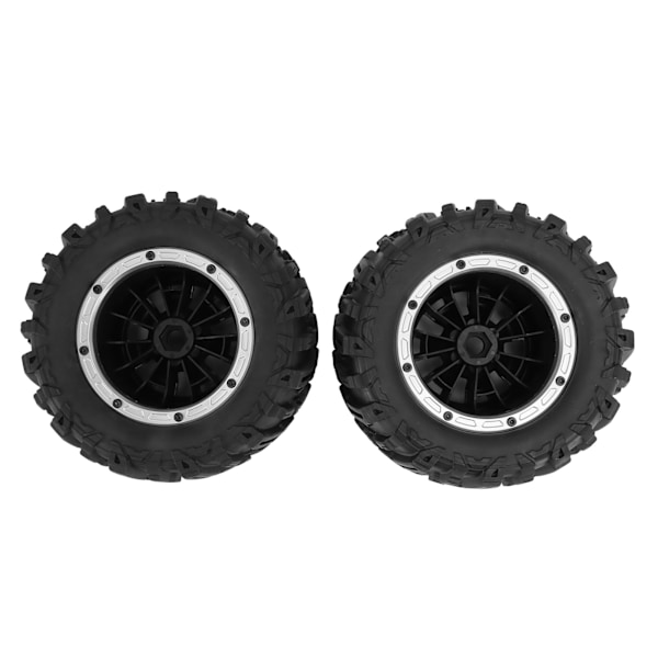 2 st RC-bil Gummihjul Stark Grepp Flexibelt Stark Dämpande RC Gummihjul För ZD Racing 1/7 RC-bil Silver