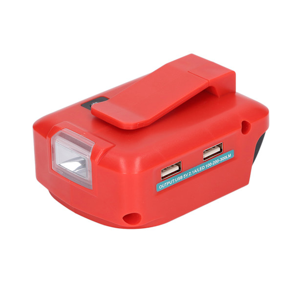 Litiumakku- USB sovitinmuunnin LED-työvalon vyökiinnitteellä 14,4-20V ADP05 12VDCType B:lle