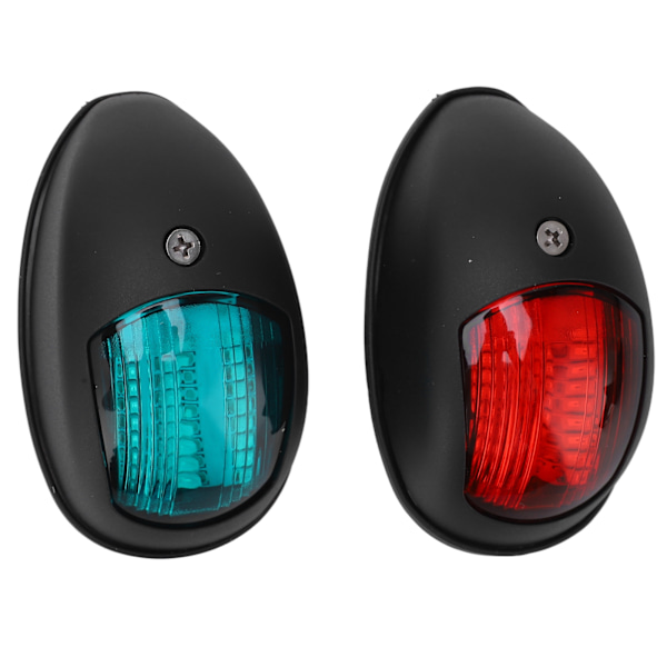 2 stk IP66 marine sejlads signallys DC 12V 3W LED navigationslys rød grønt lys til yacht båd sort