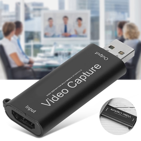HD Video Capture Card Record Box 4K 1080P HDMI til USB 2.0 til PS4 Streaming Spiloptagelse