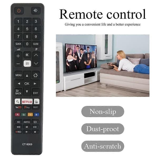 Typ A CT-8069 Handheld Control for Toshiba Smart TV Remote Control Replacement
