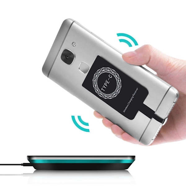Qi Trådløs Oplader Adapter Opladningsmodul til TypE C Mobiltelefon